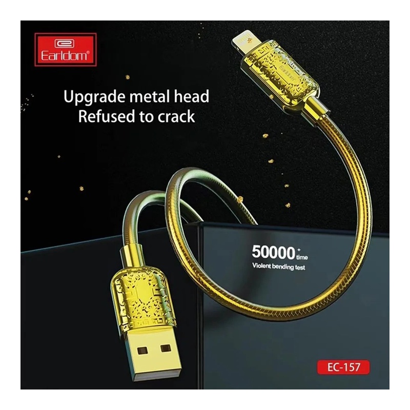 کابل شارژ ارلدام Earldom EC-157i (Type-A to Lightning) طول 1 متر