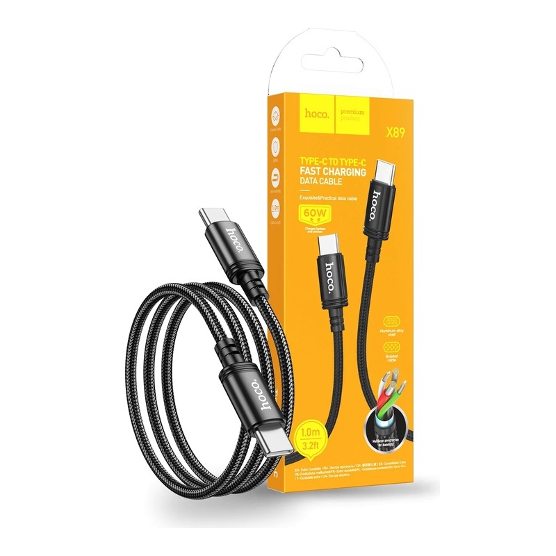 کابل شارژ هوکو Hoco X89 (دو سر Type-C) طول 1 متر